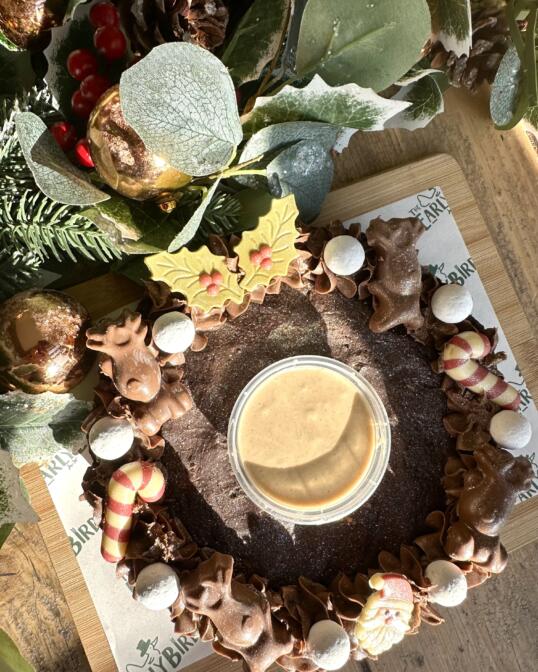 Christmas Brownie Wreath Dipping Box